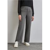 Street One - Voorkant Pocket Straight - Damesbroek - Echo Grey Mel.