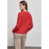 Street One dames structuurshirt, rood (mandarijnrood), 38