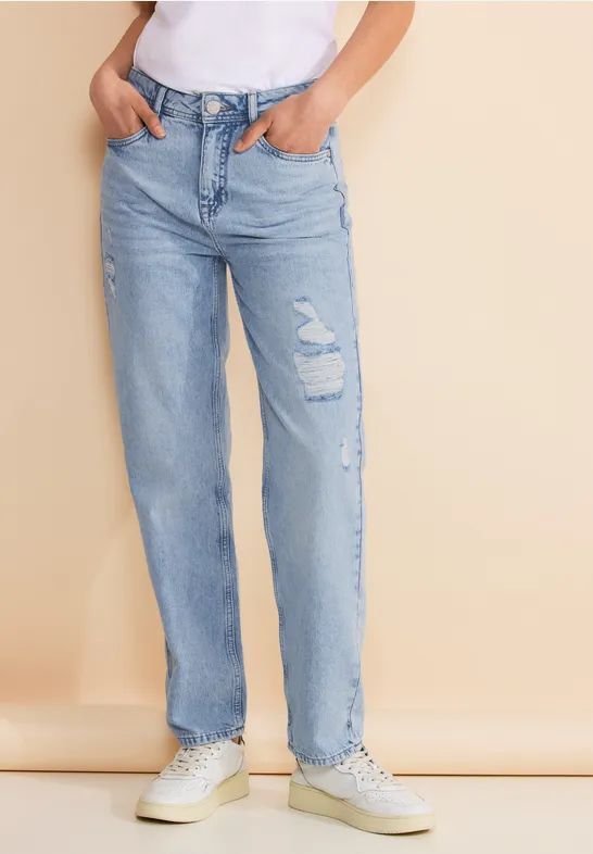 Street One Dames Casual fit used jeans in Blauw, in size: 24