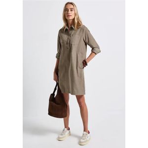 Street One Dames Corduroy jurk in Bruin, in size: 34