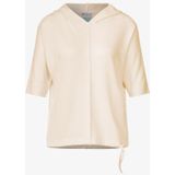 Street One - Dames T-shirt - Capuchon - Fijngebreid - Hoodie-Style - Decoratieve Naad - Trekkoord in de Zoom