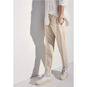 Street One Dames Loose Fit broek in Beige, in size: 42