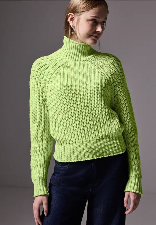 Street One - Studio LTD QR_Studio_Turtle_Neck_Sweater - Lush Lime - Dames