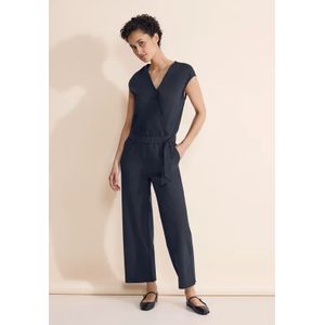 Street One Dames Jersey jumpsuit in Blauw, in size: 36
