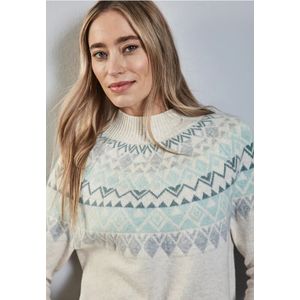 Street One Dames Trui in Noorse stijl in Wit, in size: 40