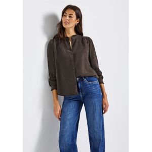 Street One Dames Tuniek met gewassen look in Bruin, in size: 34