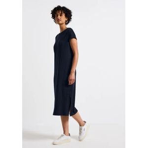 Street One Dames Jurk met geribbelde structuur in Blauw, in size: 36
