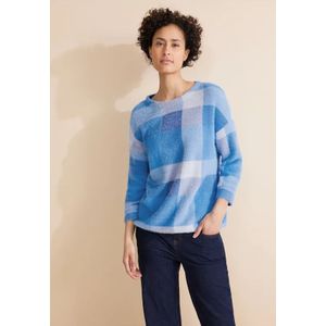 Street One Dames Zacht ruiten shirt in Blauw, in size: 34