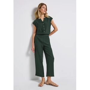 Street One Dames Jumpsuit met structuur in Groen, in size: 46