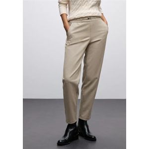 Street One Dames Gemêleerde broek met detail in Beige, in size: 34