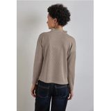 Street One - A322244 - T-shirt - Lichtbeige - Gestructureerd met Knopen voor Dames