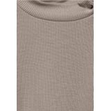 Street One - A322244 - T-shirt - Lichtbeige - Gestructureerd met Knopen voor Dames