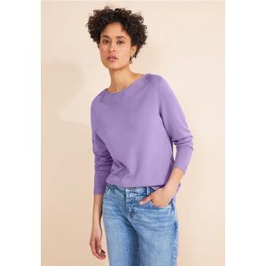 Street One - Fijngebreide Trui - Paars - Dames