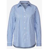 Street One - Dames Blouse - Wit - Gestreept Patroon - Lange Mouwen