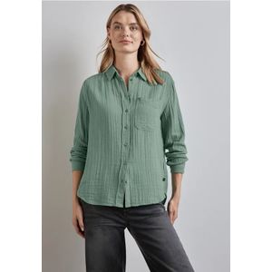 Street One Dames Mousseline blouse in Groen, in size: 36