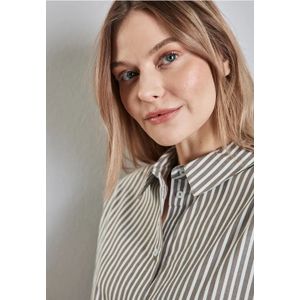 Street One Dames Gestreept overhemd blouse in Bruin, in size: 34