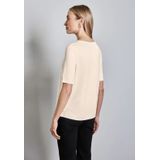 Street One - Dames Shirt - Wit - Korte Mouwen - Glimmende Tekst