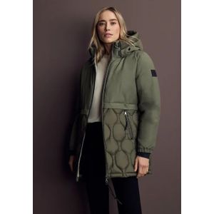 Street One Dames Jas met structuurmix in Groen, in size: 38