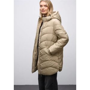 Street One Dames Gewatteerd midi-jack in Beige, in size: 34