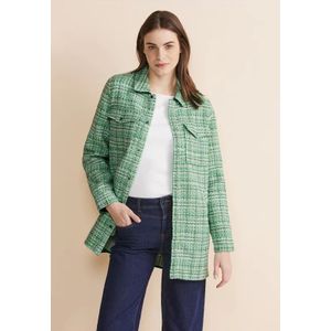 Street One Dames Bouclé overshirt in Groen, in size: 34