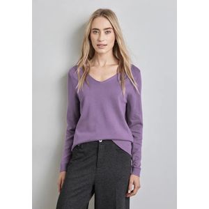 Street One Dames Fijn gebreide trui in Paars, in size: 34