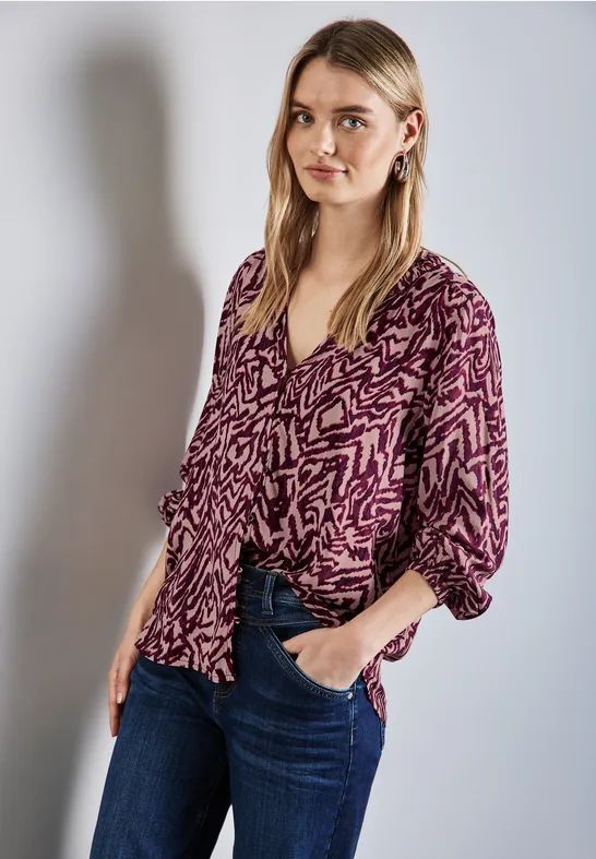 Street One - Chemisier - Rood - Katoen - Print