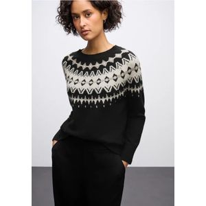 Street One - Dames Trui - Zwart - Noorse Look