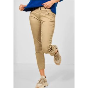 Street One - Casual-fit Broek - Beige - Driekwartlengte