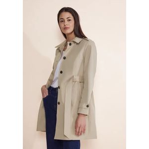 Street One Dames Klassieke trenchcoat in Beige, in size: 44