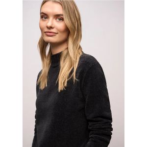 Street One Dames Zachte chenille trui in Zwart, in size: 34