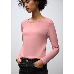 Street One Dames Basic shirt met lange mouwen in Roze, in size: 44