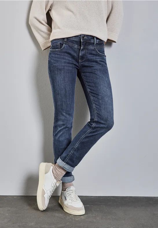 Street One Dames Casual jeans in Blauw, in size: 24