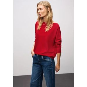 STREET ONE - Gebreide Trui - Racing Red - Dolman - Met Boothals