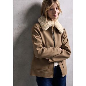 Street One Studio Dames Wol-look jas in Bruin, in size: 34