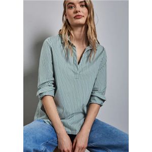Street One Dames Lange zakelijke blouse in Groen, in size: 34