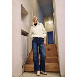 Street One Studio Dames Sweater met rits in Beige, in size: 34