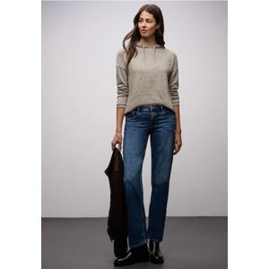 Street One Dames Shirt met gemêleerde capuchon in Bruin, in size: 34