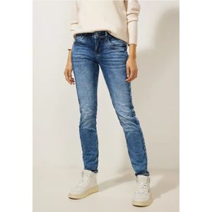 Street One Dames Mediumblauwe casual-fit jeans in Blauw, in size: 24
