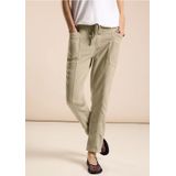 Street One - Jeans - Beige - Lyocell - Loose Fit - High Waist