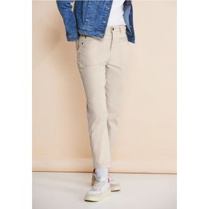Street One Dames Casual fit cargobroek in Beige, in size: 32