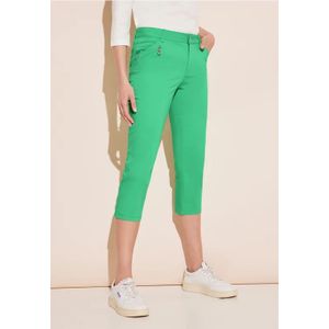 Street One Dames 3/-broek met rits in Groen, in size: 32