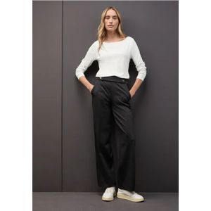Street One Dames Basic shirt met lange mouwen in Wit, in size: 34