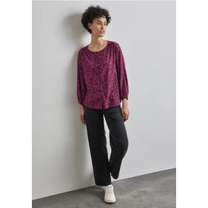 Street One Dames Bedrukte blouse in Pink, in size: 34