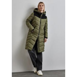 Street One Dames Jas met structuurmix in Groen, in size: 34