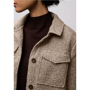 Street One Dames Overhemd in wollen look in Bruin, in size: 34