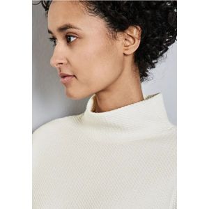 Street One Dames Shirt met een fijne textuur in Wit, in size: 46