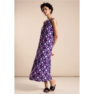 Street One Dames Maxi-jurk met print in Paars, in size: 46