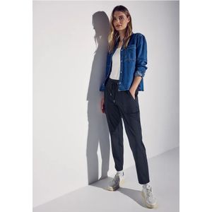 Street One Dames Loose Fit broek in Blauw, in size: 44