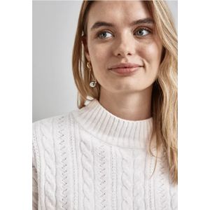 Street One Dames Trui met gebreid patroon in Wit, in size: 46