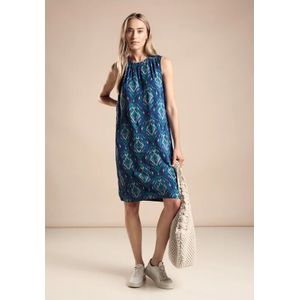 Street One Dames Jurk met print in Blauw, in size: 44